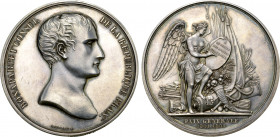France, First Republic. Napoléon Bonaparte, as Premier Consul, AR Medal. Celebrating the Peace of Amiens. Dated 1801-1802. Dies by Andrieu and Caqué. ...