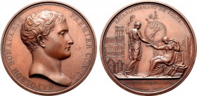 France, First Republic. Napoléon Bonaparte, as Premier Consul, Æ Medal. Commemorating the restoration of the Roman Catholic Church in France. Dated 18...