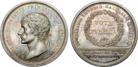 France, First Republic. Napoléon Bonaparte, as Premier Consul, AR Medal. Commemorating the annexation of Piedmont. Dated L'An 11 = 1802. Dies by Lavy....