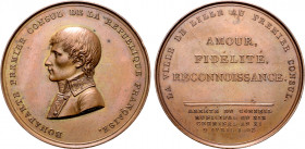 France, First Republic. Napoléon Bonaparte, as Premier Consul, Æ Medal. Dedicated to Napoléon by the city of Lille. Dually dated 19 Germinal L'An 11 a...