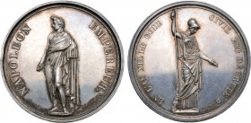 France, First Empire. Napoléon I AR Medal. Commemorating the decree of the Napoleonic Code. Dated L'An 12 = 1804. Dies by Brenet; Denon, mintmaster. N...