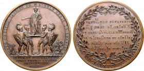 France, First Empire. Napoléon I Æ Medal. Celebrating the coronation of Napoléon. Dated 2 December 1804. Dies by Merlen. BONTÉ DE TITUS SAGESSE DE M. ...