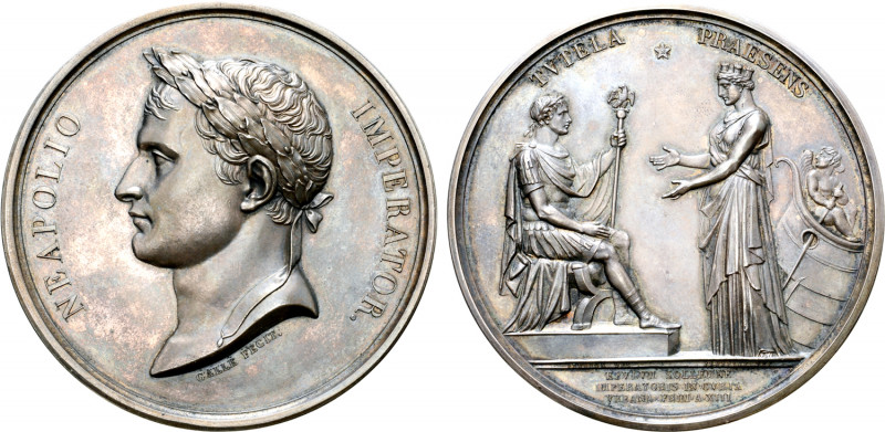 France, First Empire. Napoléon I AR Medal. Commemorating the public festivities ...