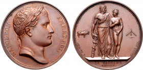 France, First Empire. Napoléon I Æ Medal. Celebrating the propagation of the Smallpox Vaccine. Dated 1804. Dies by Andrieu; Denon, mintmaster. NAPOLEO...