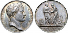 France, First Empire. Napoléon I AR Medal. Commemorating the annexation of Liguria. Dated 1805. Dies by Andrieu and Brenet; Denon, mintmaster. NAPOLEO...