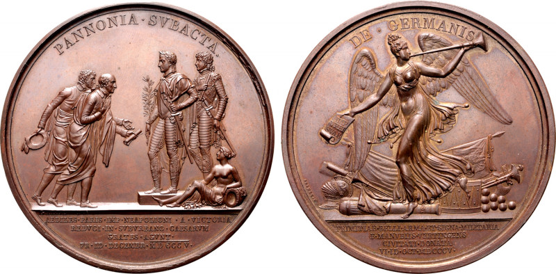 France, First Empire. Napoléon I Æ Medal. Commemorating the conquest of Germany ...