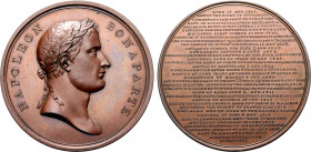 Great Britain, Hanover. temp. George III. Napoléon I Æ Medal. Commemorating the career of Napoléon, then in exile on St. Helena. Last date given 1815....