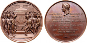 France, Second Empire. Napoléon III Æ Medal. Commemorating the construction of Napoléon I's tomb. Dated 4 May 1853. Dies by Bovy. Laureate bust of Nap...