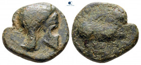 Sicily. Entella. Campanian mercenaries 354-344 BC. Bronze Æ