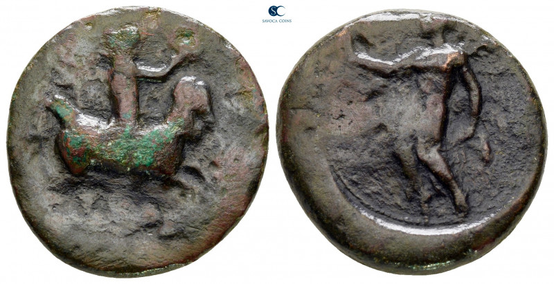 Sicily. Himera circa 425-409 BC. 
Hemilitron Æ

21 mm, 6,23 g



fine