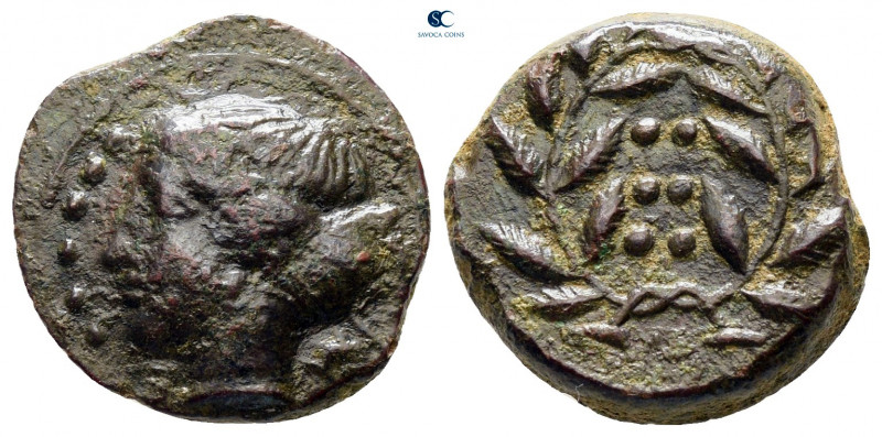 Sicily. Himera circa 415-409 BC. 
Hemilitron Æ

16 mm, 4,00 g



very fin...