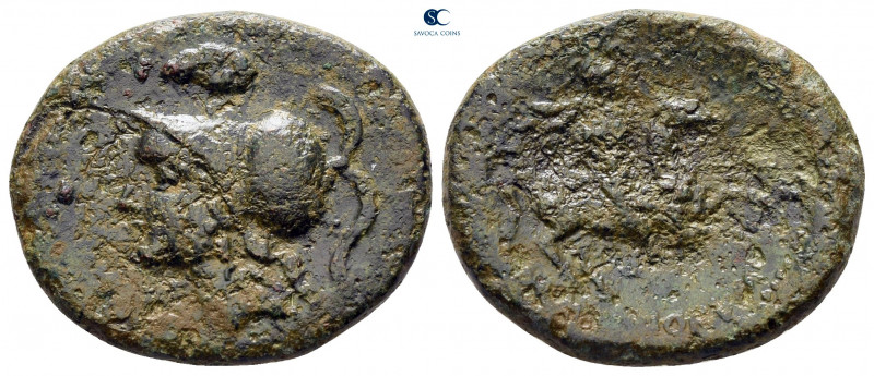 Sicily. Morgantina, The Hispani circa 200 BC. 
Bronze Æ

22 mm, 5,42 g


...