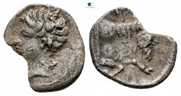Sicily. Panormos as Ziz circa 400-350 BC. Litra AR