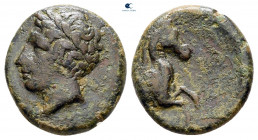 Sicily. Panormos as Ziz circa 336-330 BC. Bronze Æ