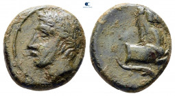 Sicily. Panormos as Ziz circa 336-330 BC. Bronze Æ