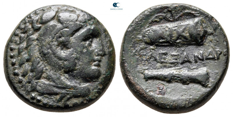 Kings of Macedon. Uncertain mint. Alexander III "the Great" 336-323 BC. 
Bronze...