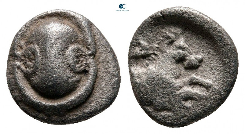 Boeotia. Tanagra circa 400-300 BC. 
Obol AR

9 mm, 0,86 g



very fine