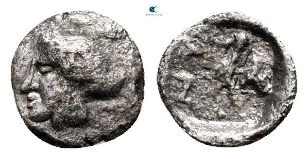 Asia Minor. Uncertain mint circa 450-400 BC. 
Tetartemorion AR

7 mm, 0,20 g...