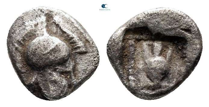 Troas. Neandria circa 500-400 BC. 
Hemiobol AR

7 mm, 0,34 g



nearly ve...