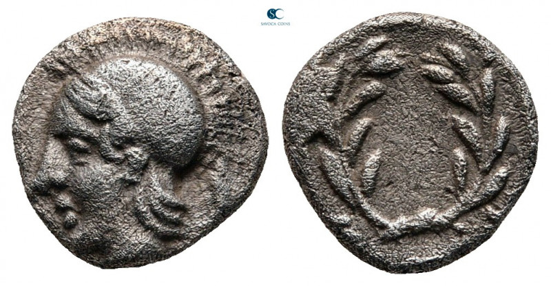 Aiolis. Elaia circa 450-400 BC. 
Diobol AR

9 mm, 1,21 g



very fine