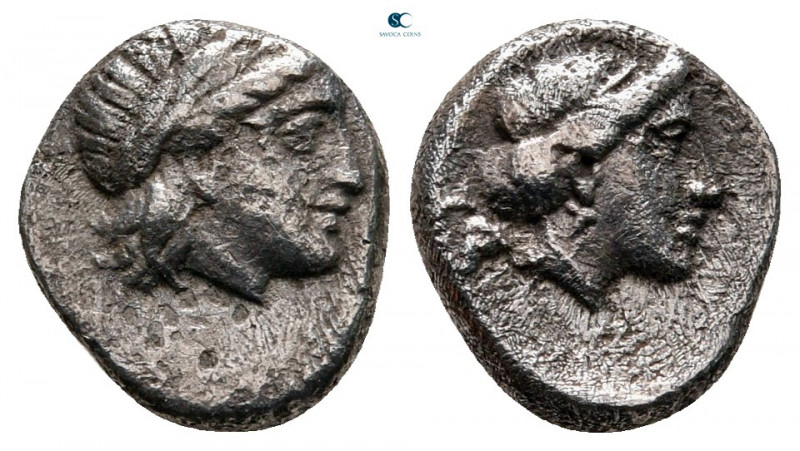 Lesbos. Mytilene circa 400-350 BC. 
Diobol AR

11 mm, 1,25 g



very fine