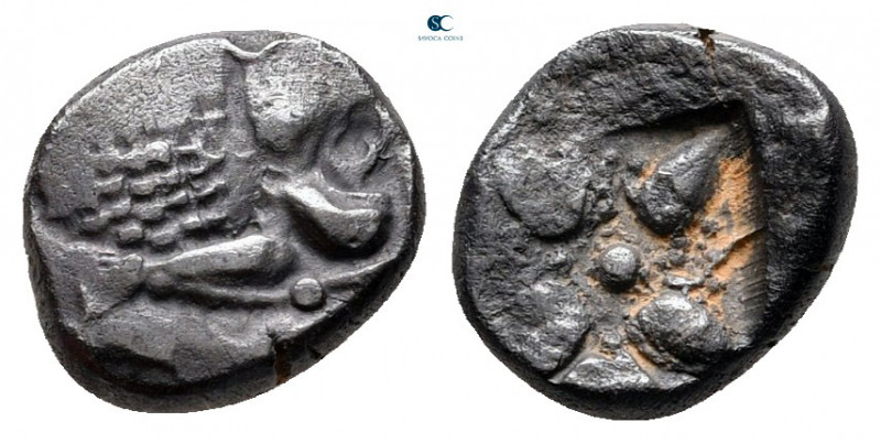 Ionia. Miletos circa 525-475 BC. 
Diobol AR

7 mm, 0,94 g



nearly very ...