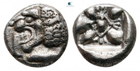 Ionia. Miletos circa 525-475 BC. Diobol AR