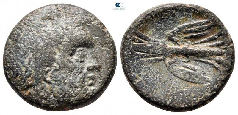 Seleucis and Pieria. Seleukeia Pieria circa 100-0 BC. 
Bronze Æ

19 mm, 6,77 ...