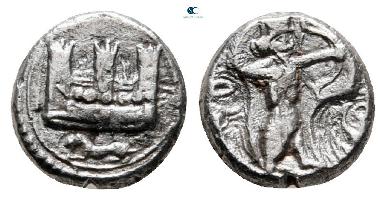 Phoenicia. Sidon. Time of Baalshallim II 401-366 BC. 
1/16 Shekel AR

9 mm, 0...