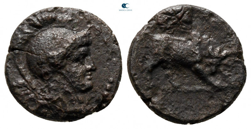 Caria. Trapezopolis. Pseudo-autonomous issue AD 138-161. 
Bronze Æ

12 mm, 1,...