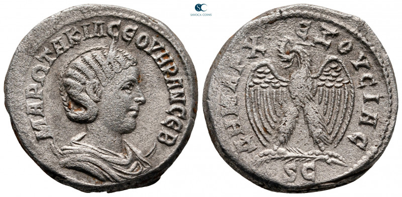 Seleucis and Pieria. Antioch. Otacilia Severa AD 244-249. 
Billon-Tetradrachm
...