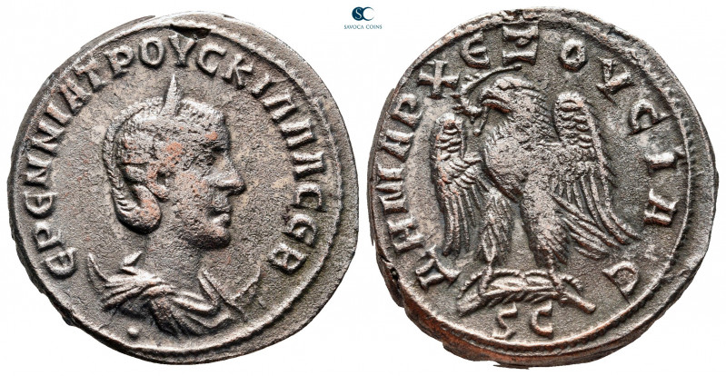 Seleucis and Pieria. Antioch. Herennia Etruscilla AD 249-251. 
Billon-Tetradrac...