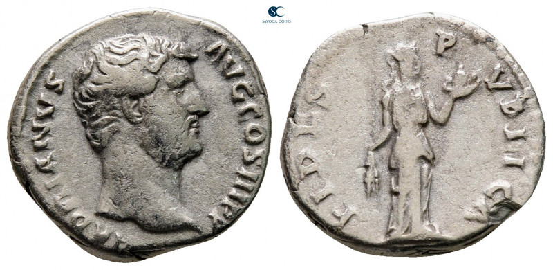 Hadrian AD 117-138. Rome
Denarius AR

19 mm, 3,15 g



very fine