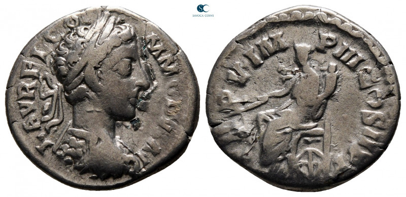 Commodus AD 180-192. Rome
Denarius AR

18 mm, 2,70 g



nearly very fine