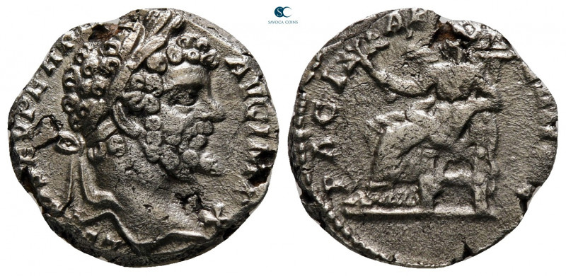 Septimius Severus AD 193-211. Rome
Denarius AR

17 mm, 2,98 g



nearly v...