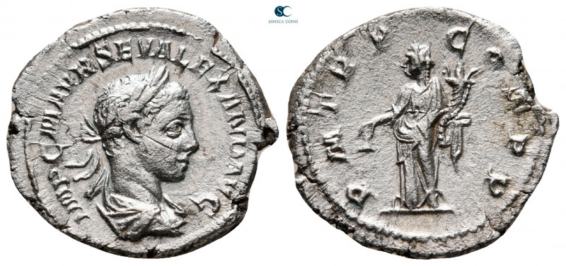 Severus Alexander AD 222-235. Rome
Denarius AR

21 mm, 3,14 g



very fin...