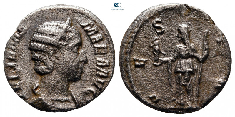 Julia Mamaea. Augusta AD 225-235. Rome
Denarius AR

17 mm, 2,61 g



near...