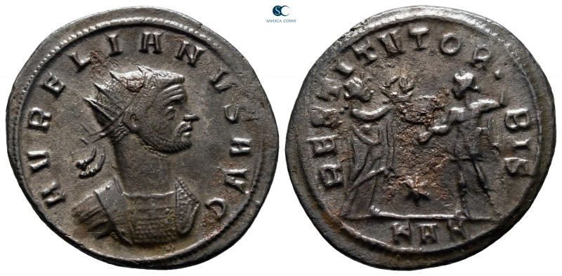 Aurelian AD 270-275. Serdica
Billon Antoninianus

24 mm, 3,97 g



very f...