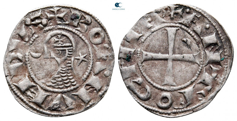 Principality of Antioch. Antioch. Bohemond III AD 1163-1201. 
Denier AR

16 m...