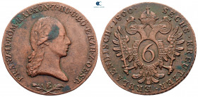 Austria. Franz II AD 1792-1806. 6 Kreuzer CU