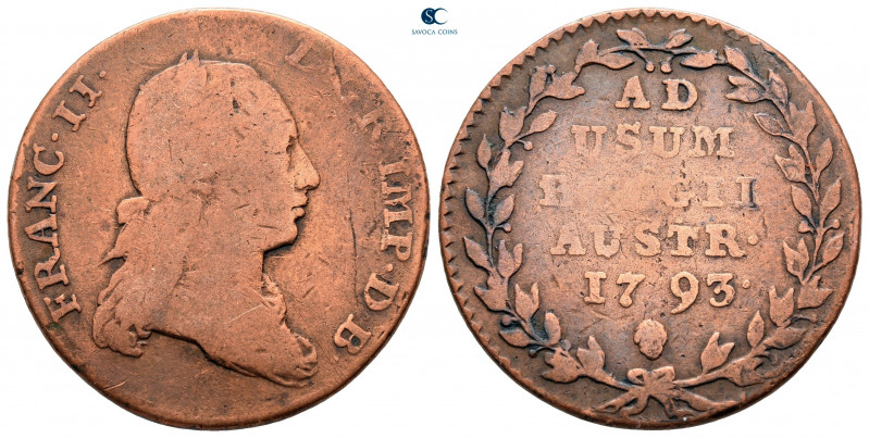 Austria. Franz II AD 1792-1806.
2 Liard CU

28 mm, 7,35 g



nearly very ...