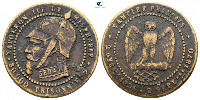 France. Napoleon III AD 1852-1870.
Satirical Medallet CU

25 mm, 5,74 g


...