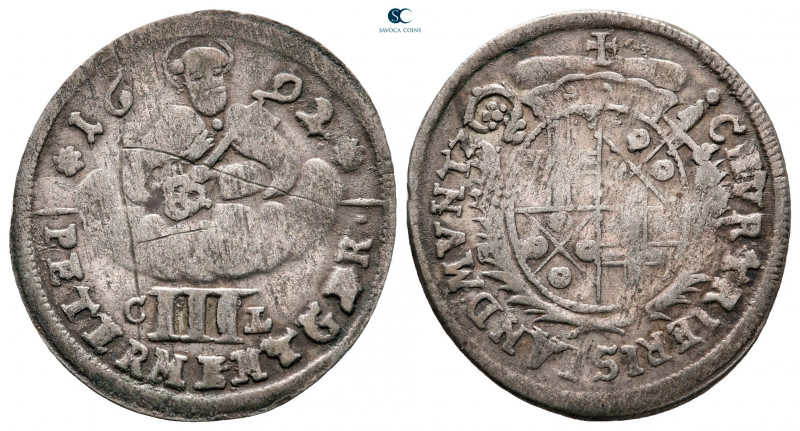 Germany. Trier. Johann Hugo von Orsbeck AD 1676-1711.
Pfennig AR

24 mm, 1,92...