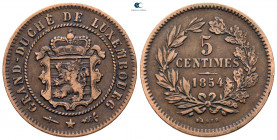 Luxemburg. Willem III AD 1849-1890. 5 Centimes CU