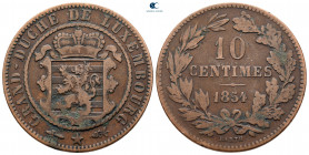 Luxemburg. Willem III AD 1849-1890. 10 Centimes