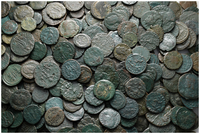 Lot of ca. 400 late roman bronze coins / SOLD AS SEEN, NO RETURN!

fine