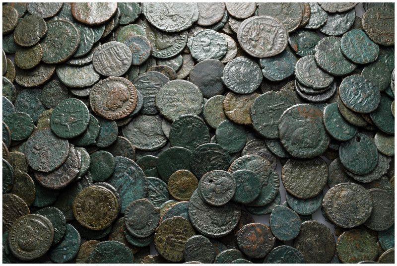 Lot of ca. 400 late roman bronze coins / SOLD AS SEEN, NO RETURN!

fine