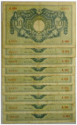Somalia Italiana, 10 Somali 1950, firma Cincimino-Inserra, lotto di 9 biglietti MB-BB
