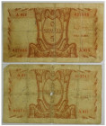 Somalia Italiana, 5 Somali 1951, lotto di 2 biglietti MB