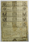 Pio VI, Banco di Santo Spirito di Roma (Papal States), tagli da 11, 16, 17, 20, 20, 25 Scudi, PS-385-390-391-394-394-399, lotto di 6 biglietti MB